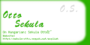 otto sekula business card